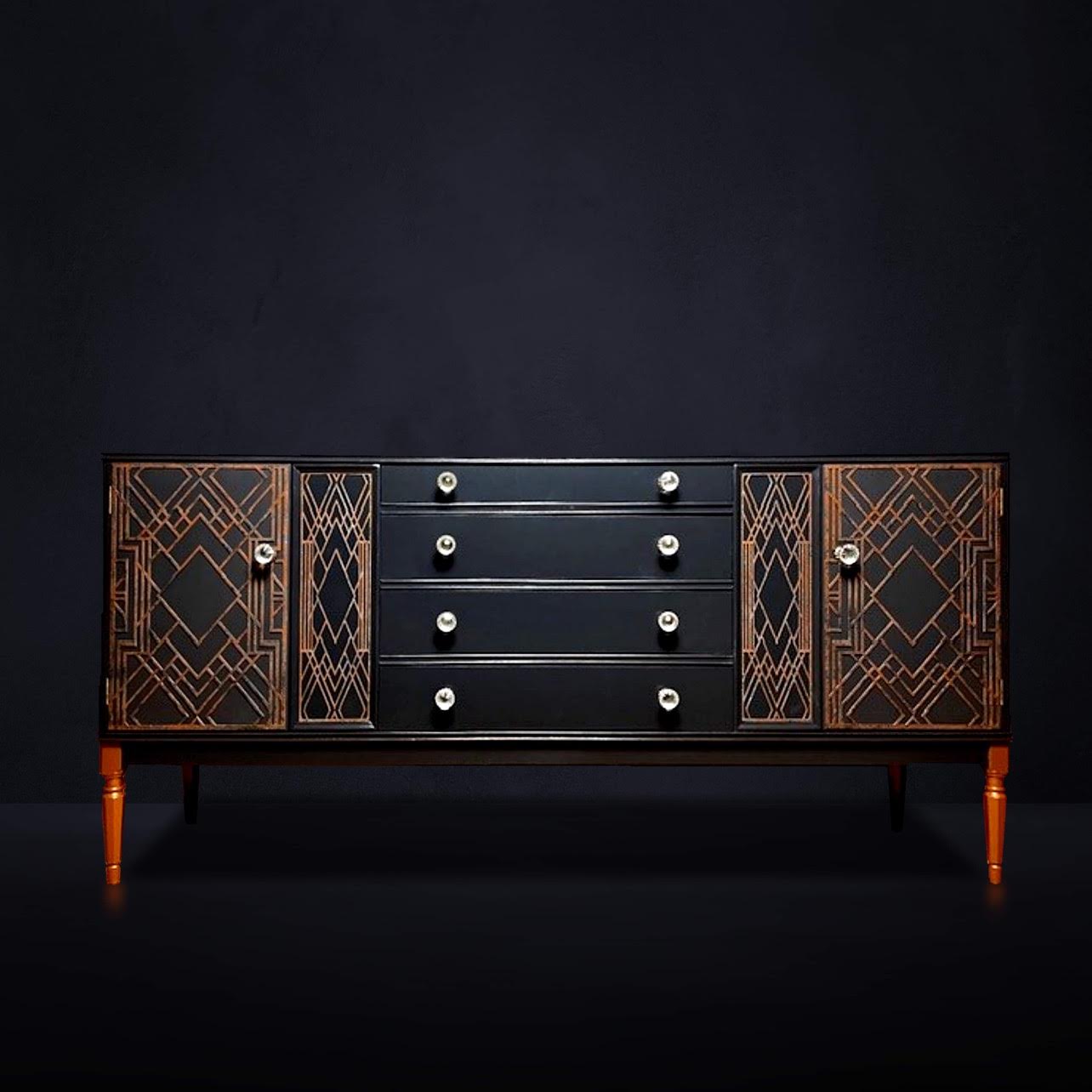 vintage Strongbow Sideboard with Inlayed Design