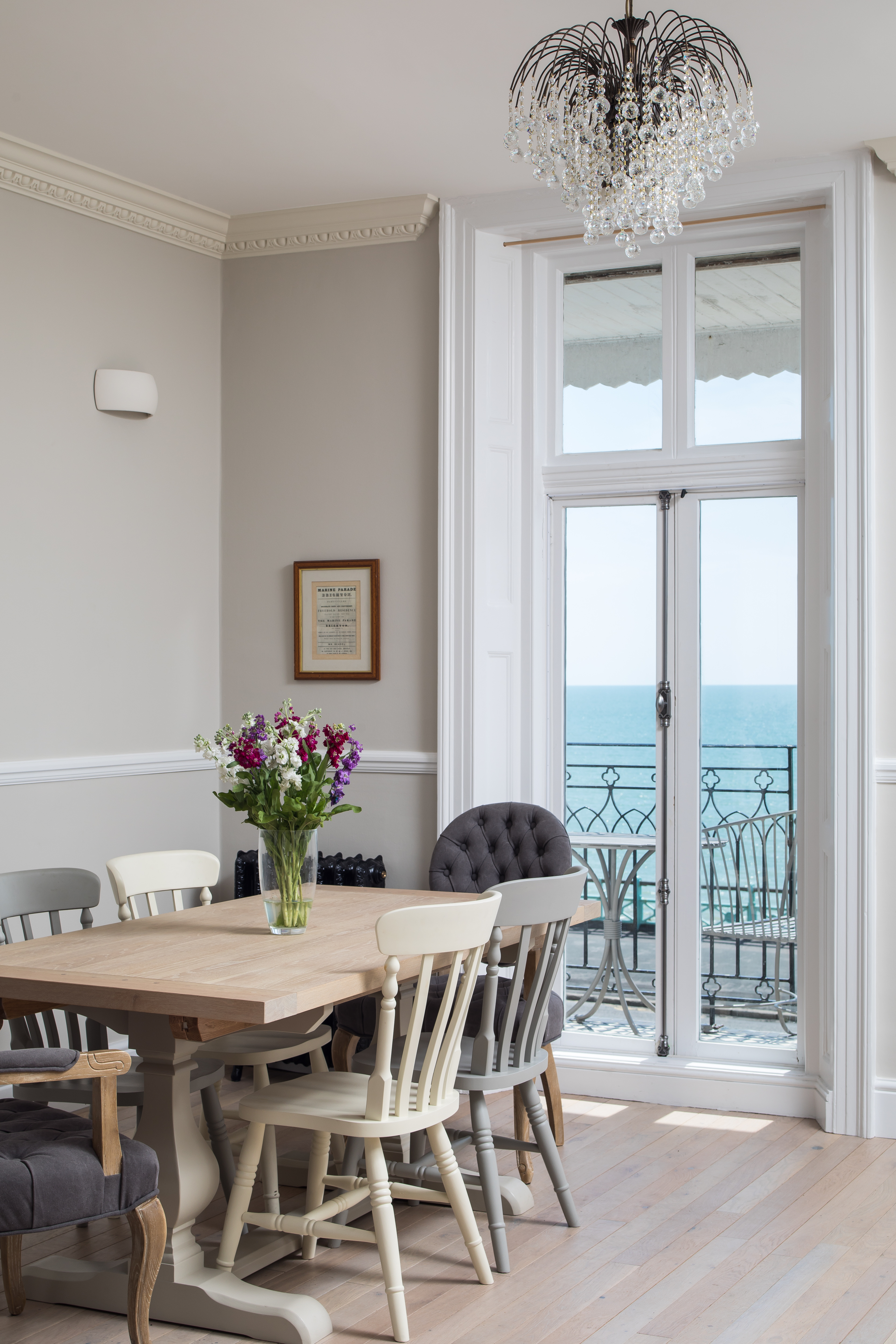 Dining room overlooking Brighton beach