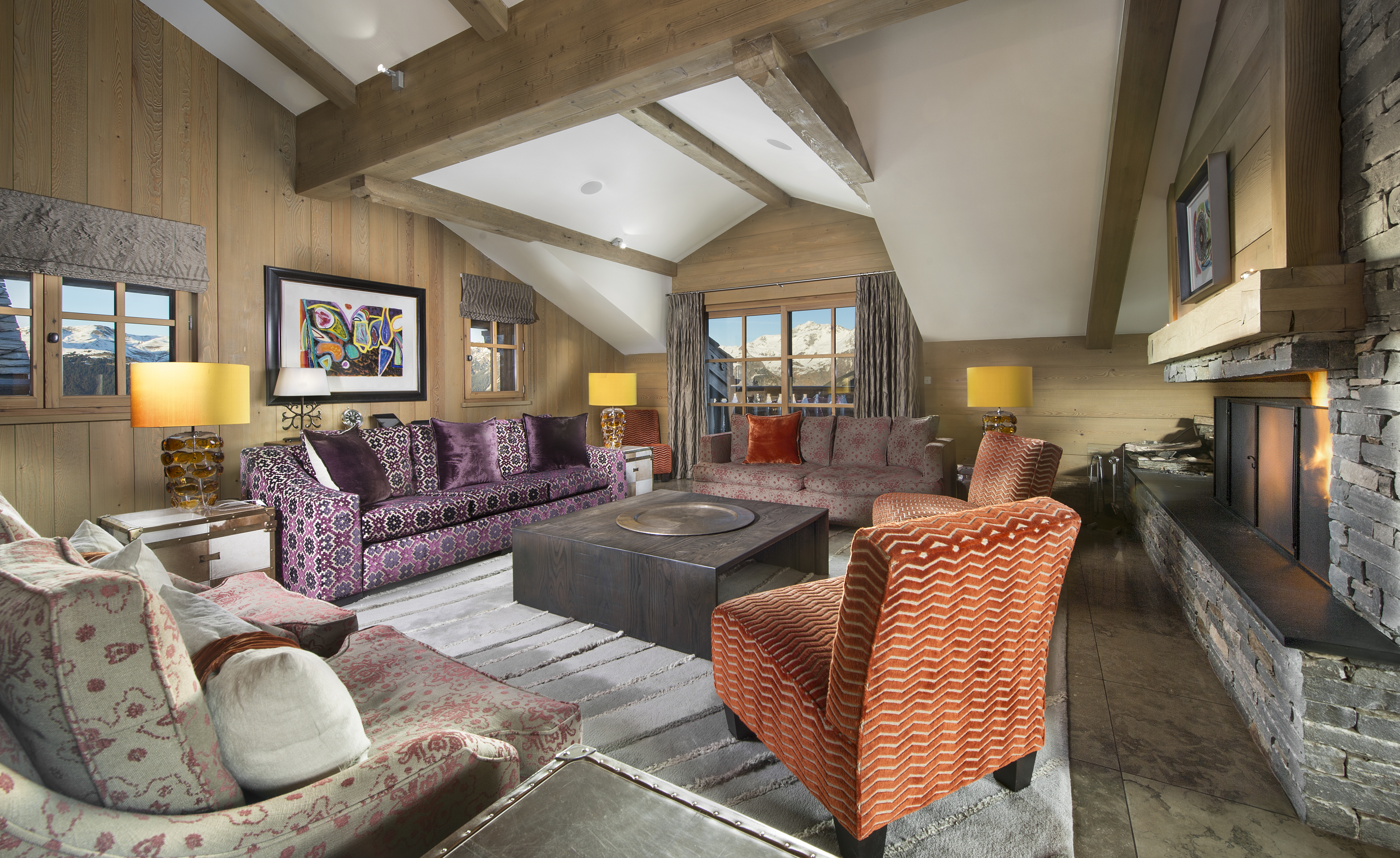 A French Alpine ski chalet, 'Le Blanchot' in Courchevel 1850