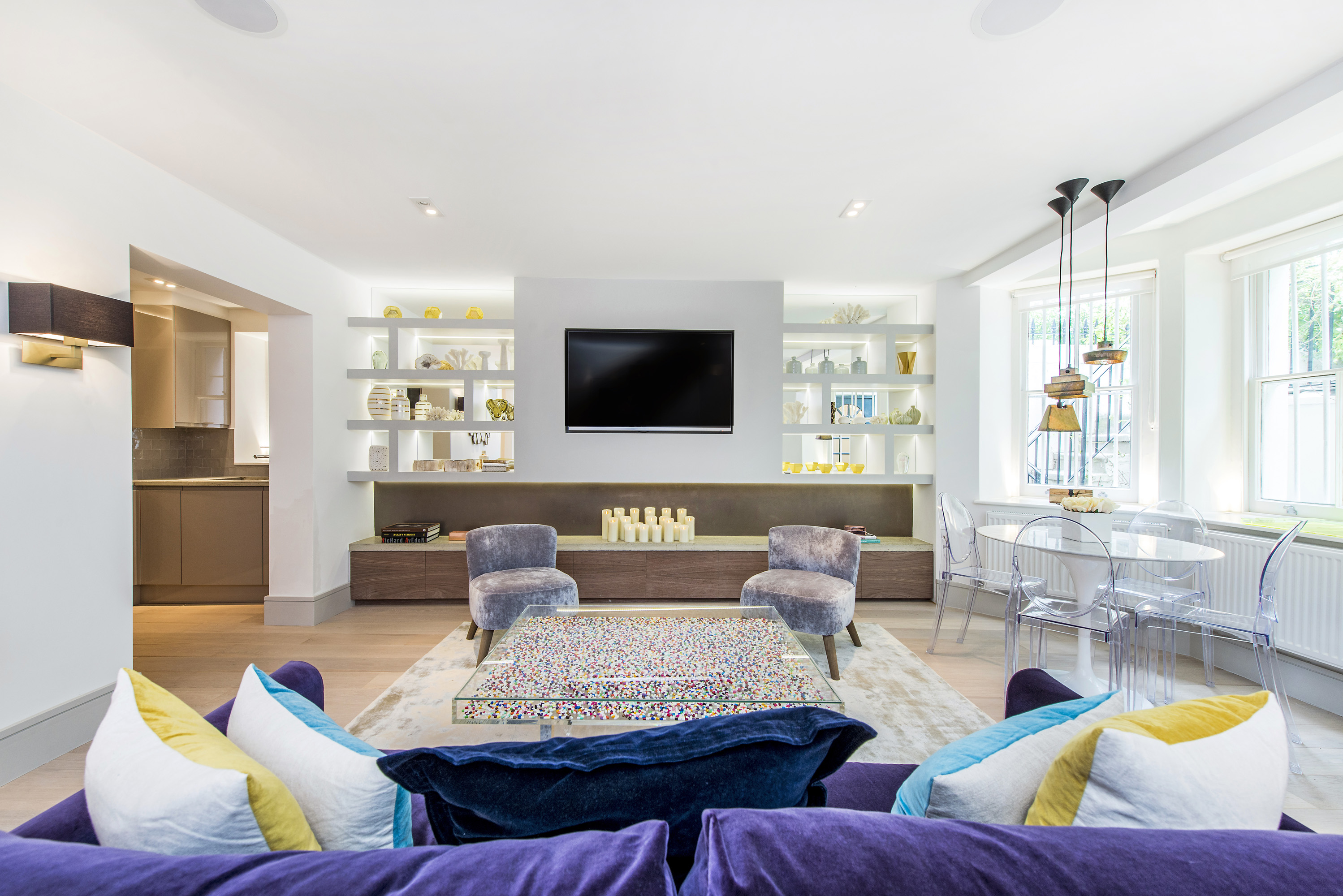 Living room luxury London refurbishment project