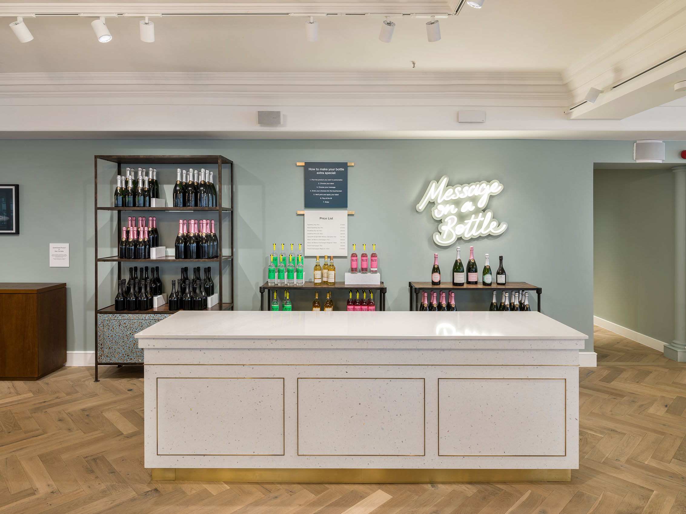 Fortnum & Mason shop floor with Franklin Herringbone Wood Floor