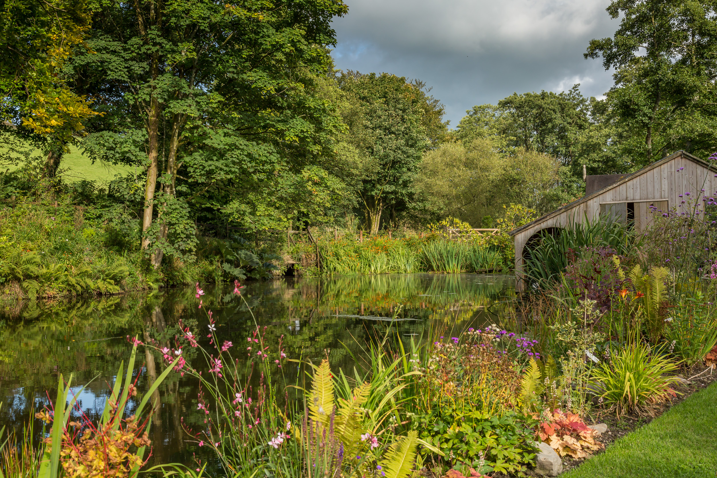 External image of a Grade II Mill Home Renovation in the Lake District, featuring a beautiful and ecologically diverse planting scheme.