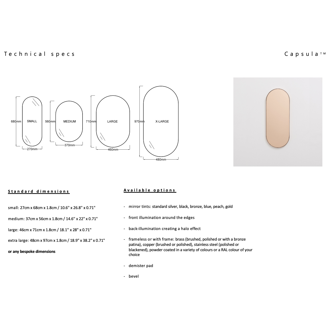 Design Your Own Capsula™ Mirror