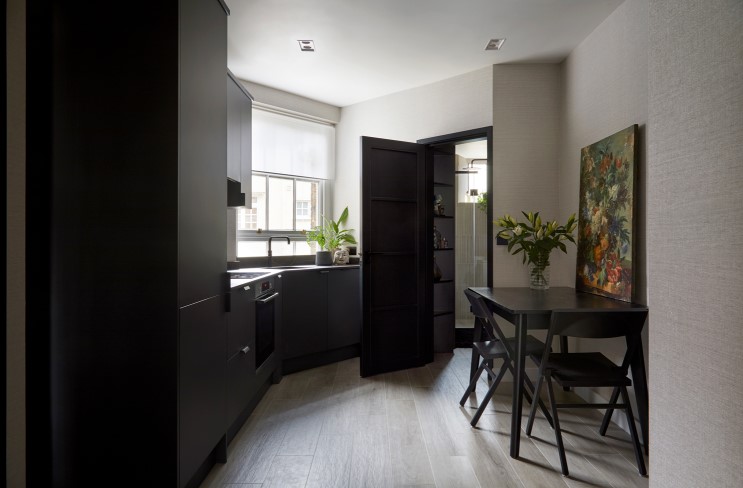 Bespoke kitchen cupboards create space