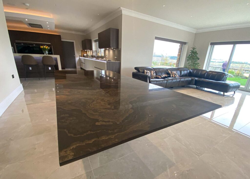 Large marble dining table 