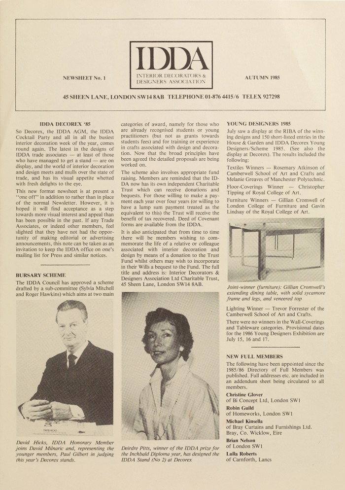 IDDA Newsletter 1985