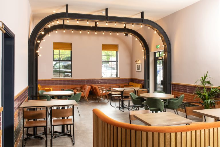 Tables and seating area