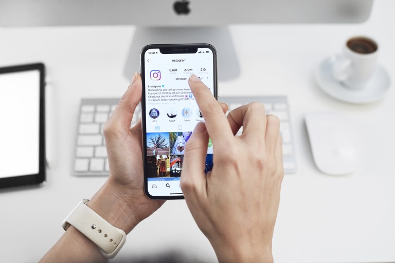 Person Using Instagram