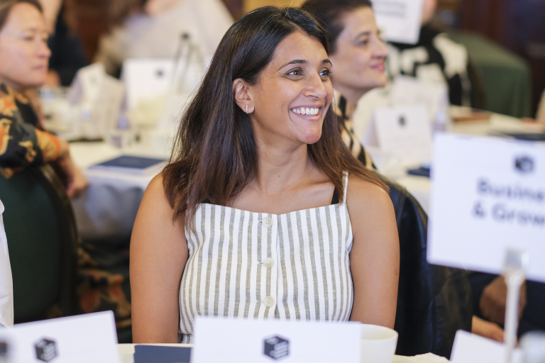 Woman smiling