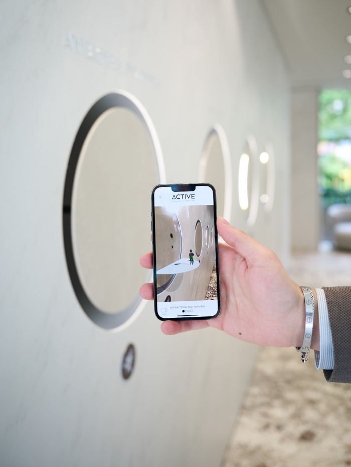 mobile phone taking a picture.