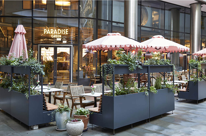 Paradise Green Exterior Sunset Courtyard