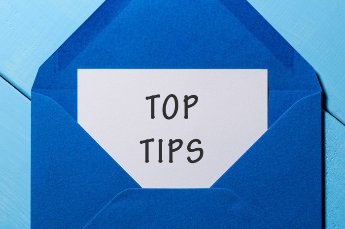 Top Tips infographic