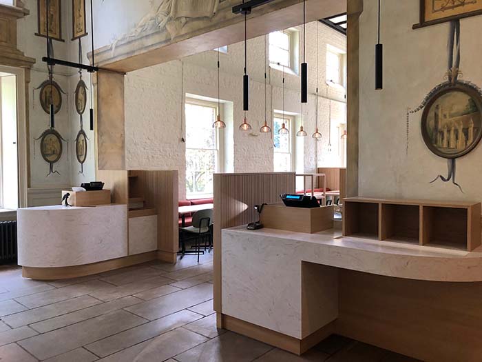 Brewhouse tills and water dispense area