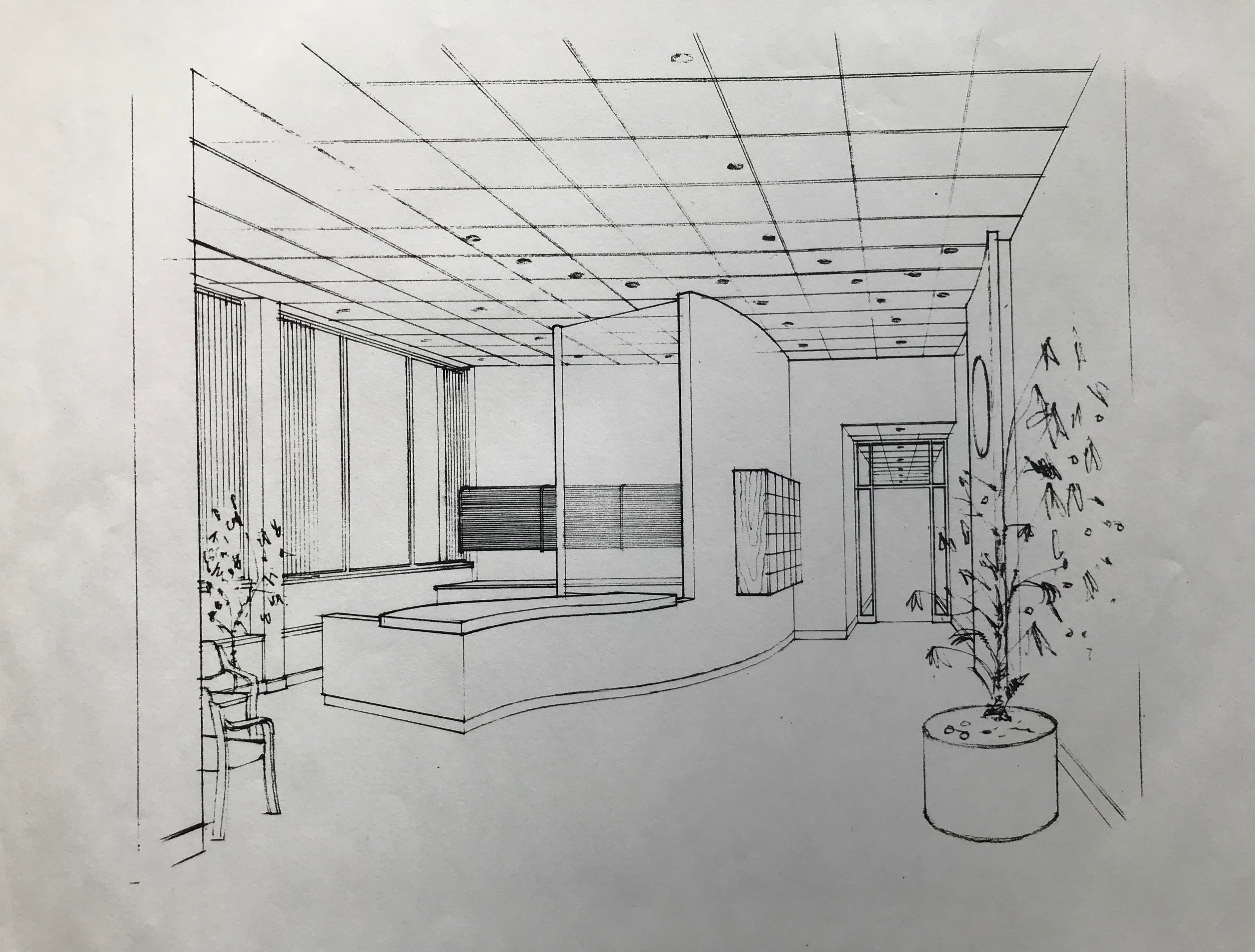 Reception area sketch