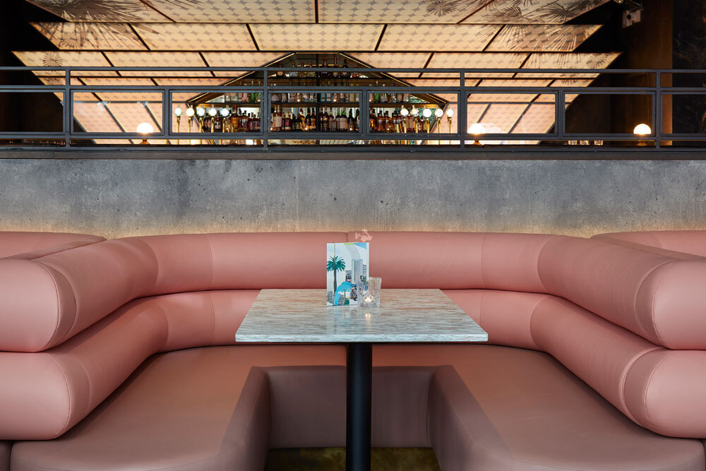 Seating area in restaurant