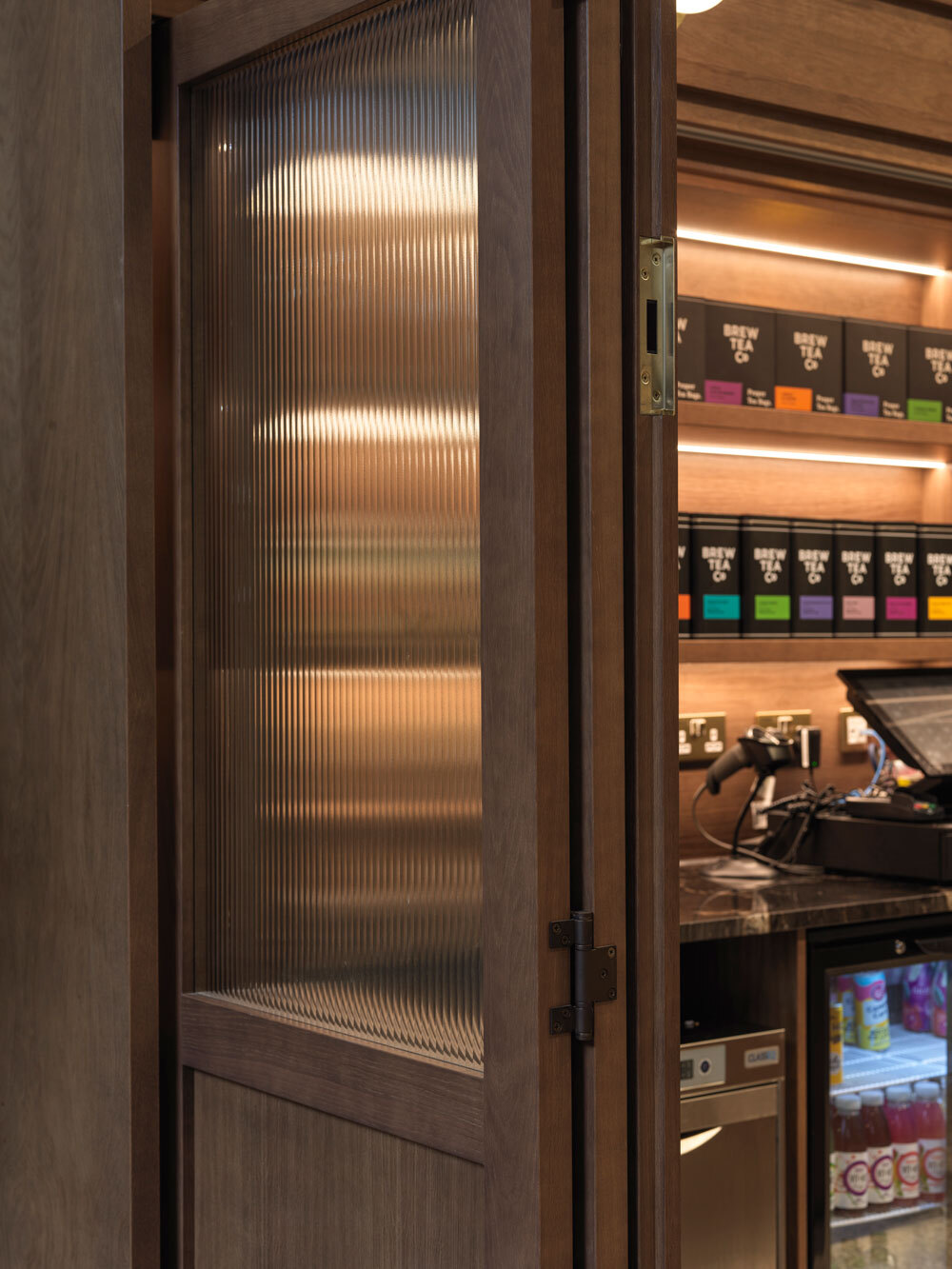 Storage cupboard with glass 