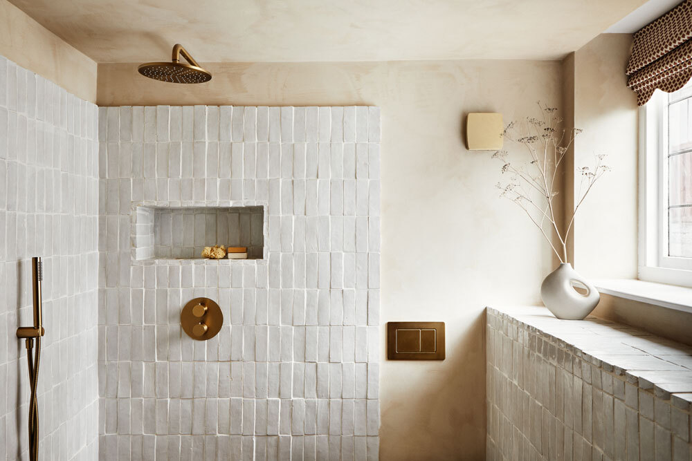 Tiled shower space