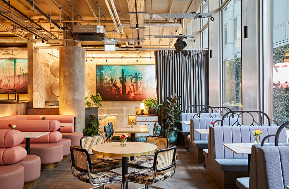 Seating area in restaurant