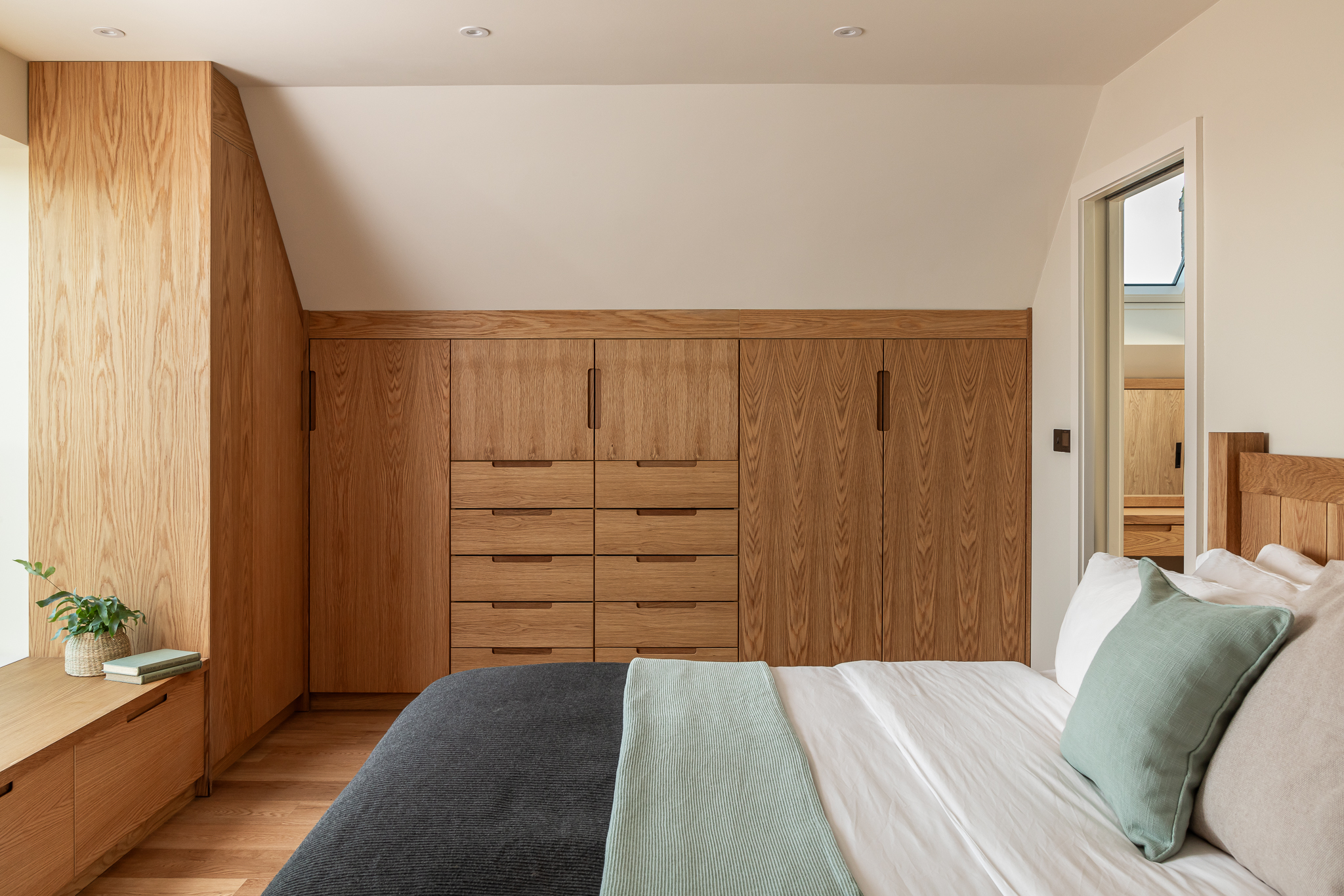 Master bedroom with fitted wardrobes