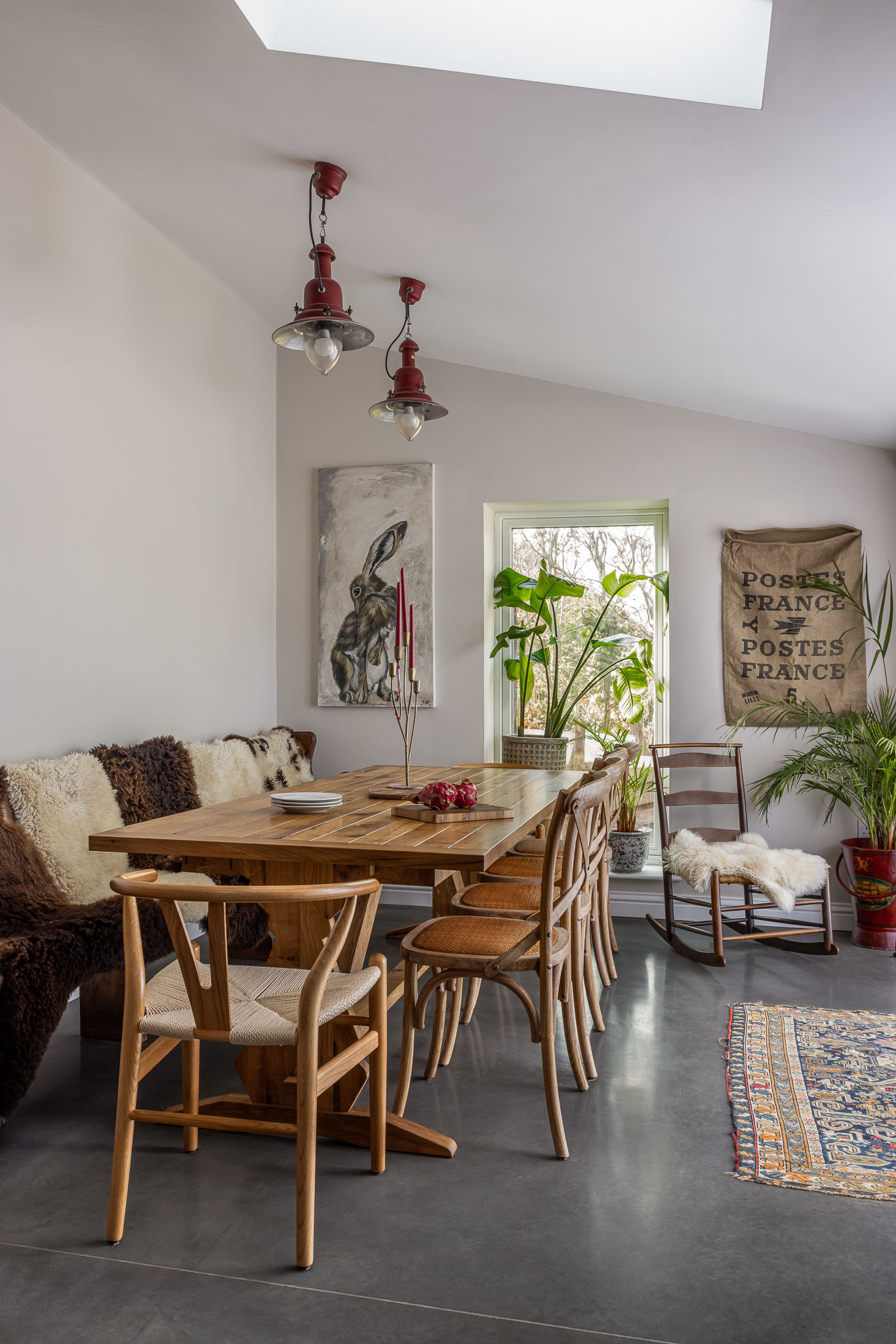 new dining area including bespoke Dining table