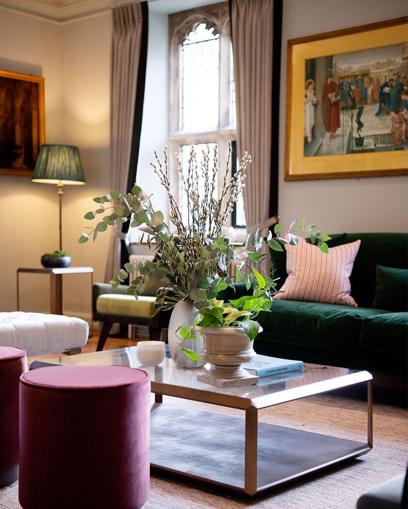 Living room with large window