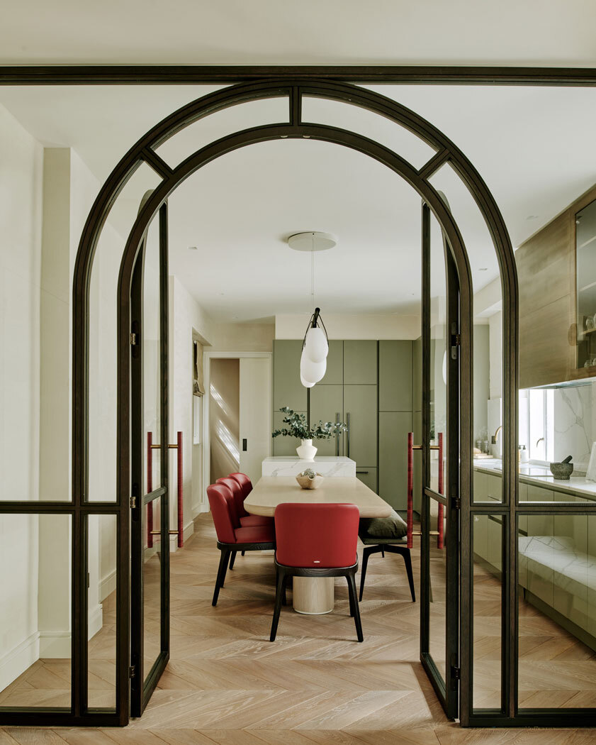 Archway leading to dining space