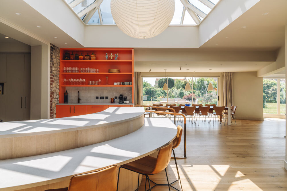 Kitchen island with seating