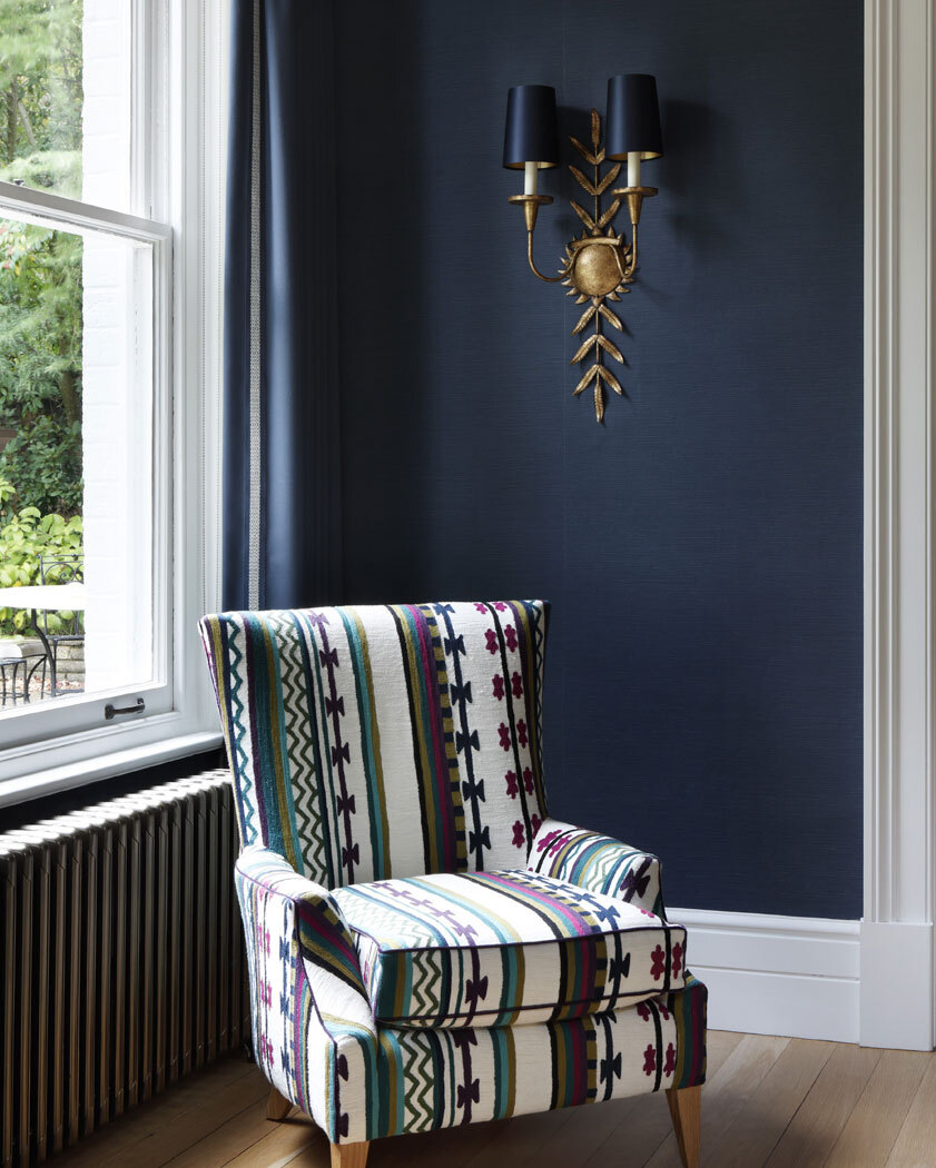 Chair in corner of room