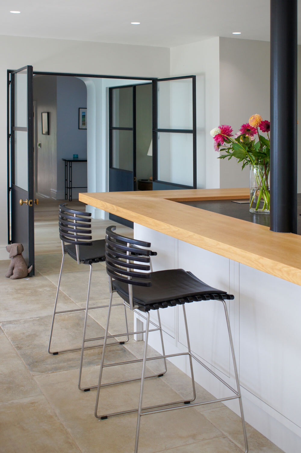 Kitchen bar with stools