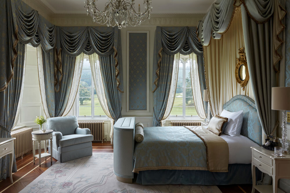 Bedroom with large windows