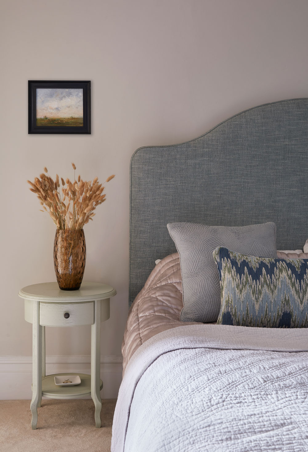 Bathroom bed and side table