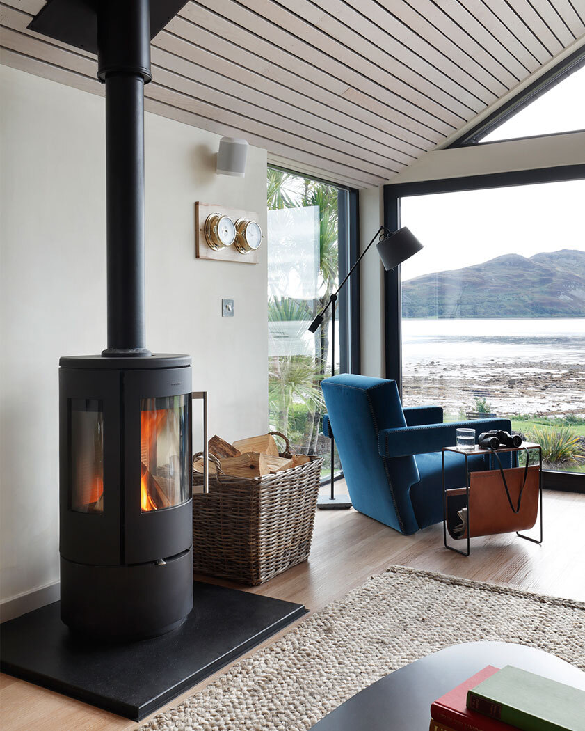 Log burner in sitting room
