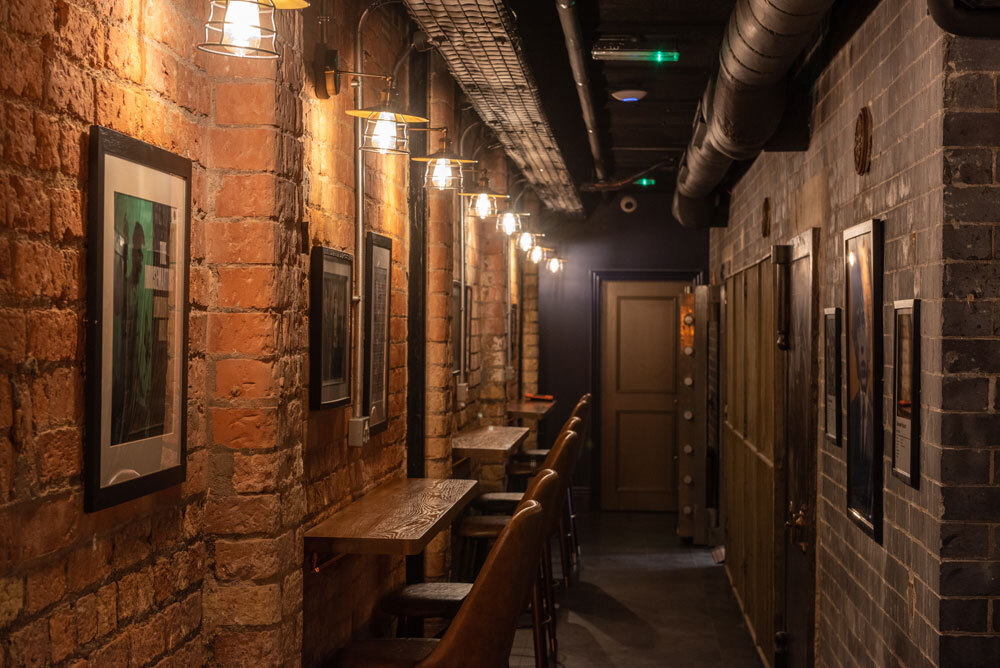 Hallway with seating