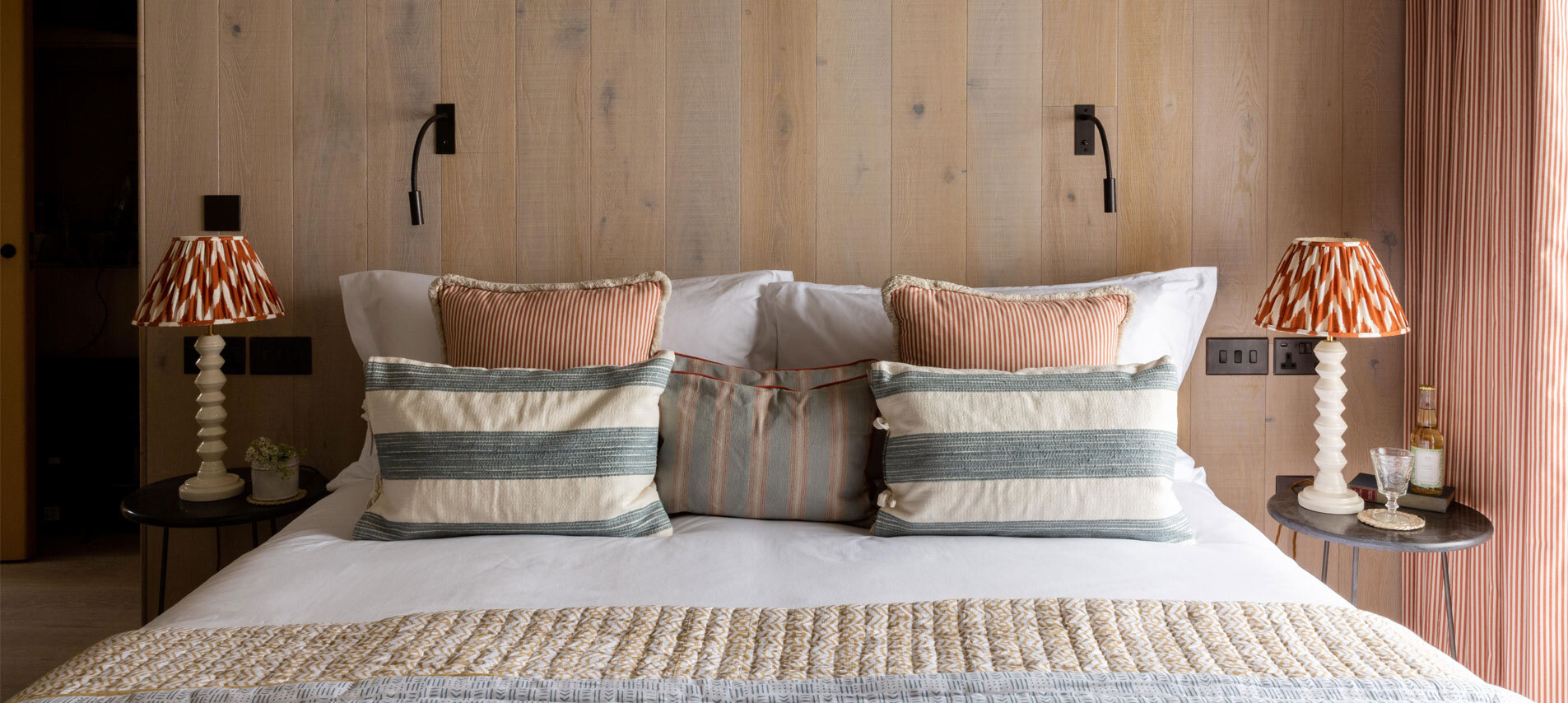 Bedroom with bed and bedside tables