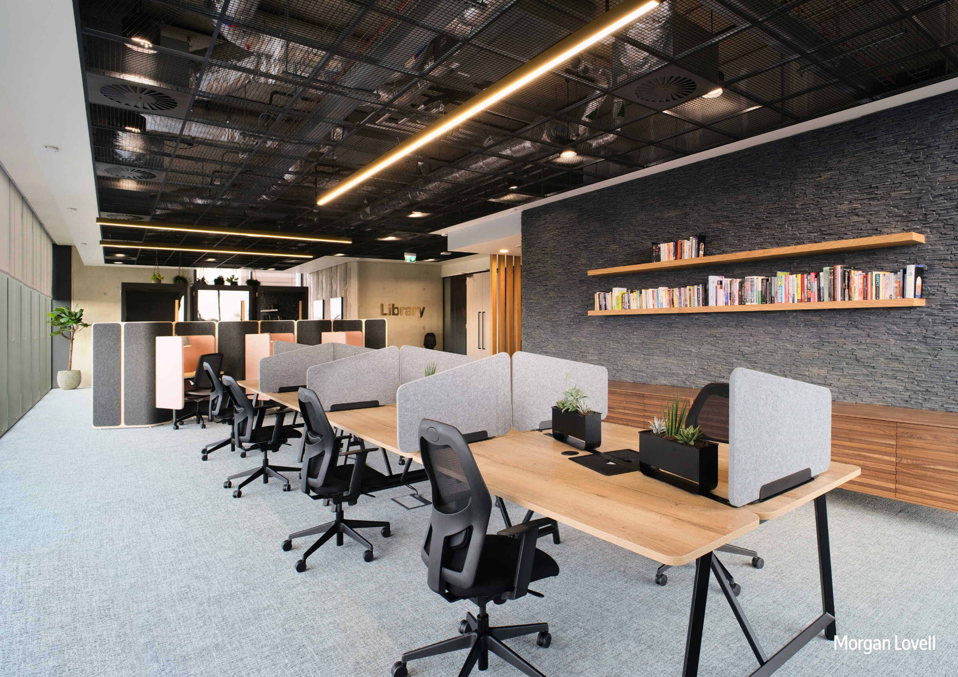 Seating area in open plan working 