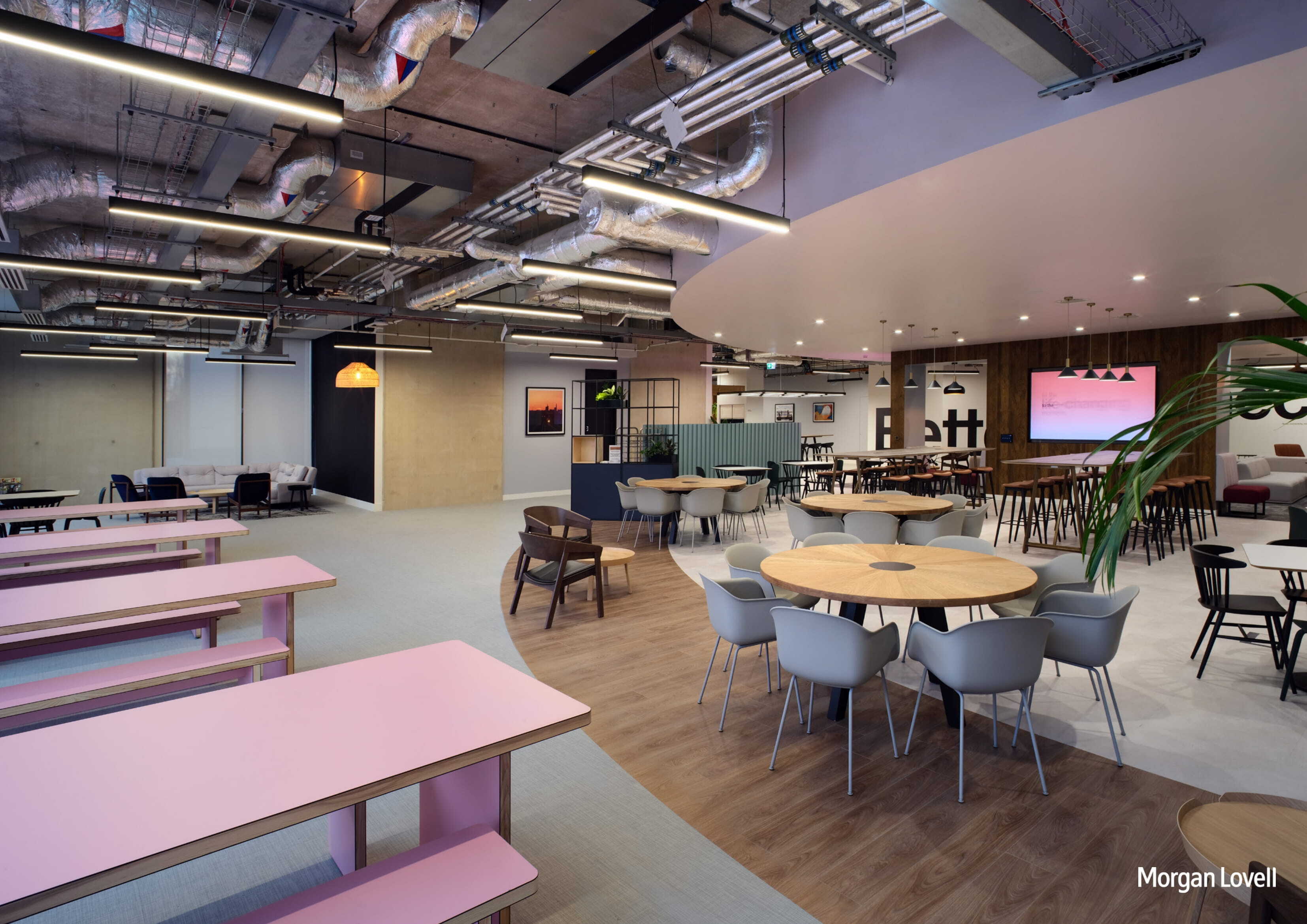 Seating area in open plan working 