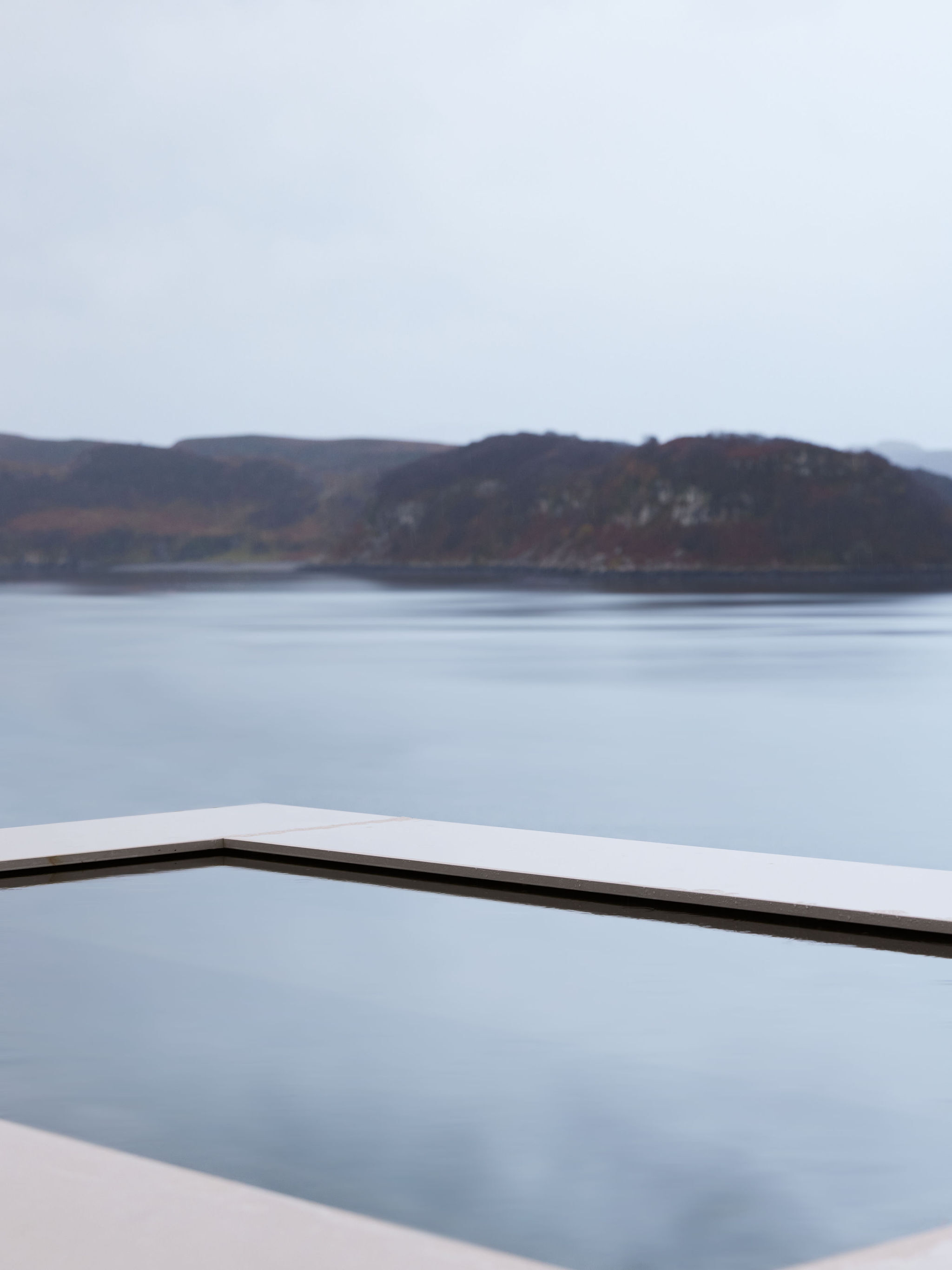 Pool overlooking lake