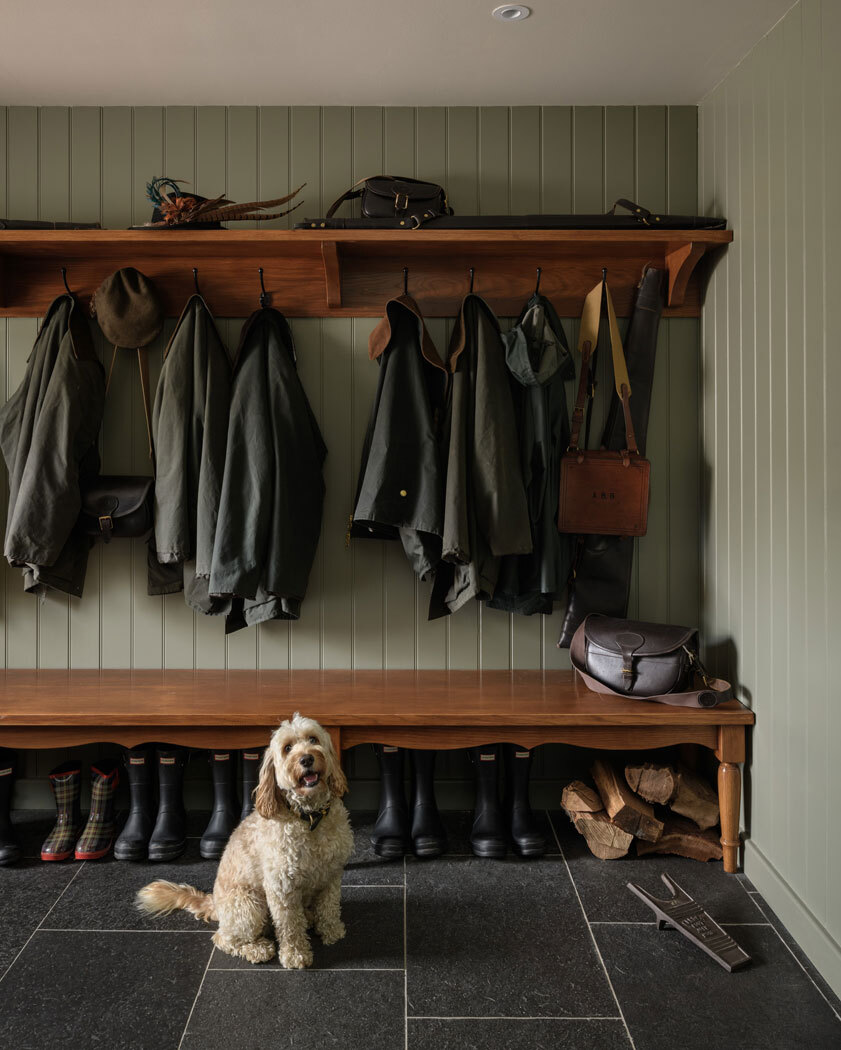 Bootroom with dog
