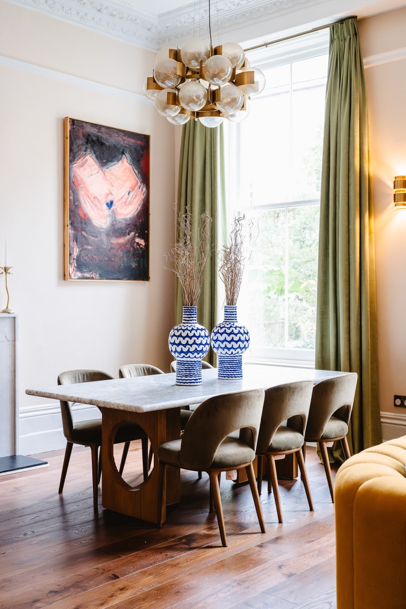 Dining room design and full residencial refurbishment in South Kensington by Speaking of Interiors