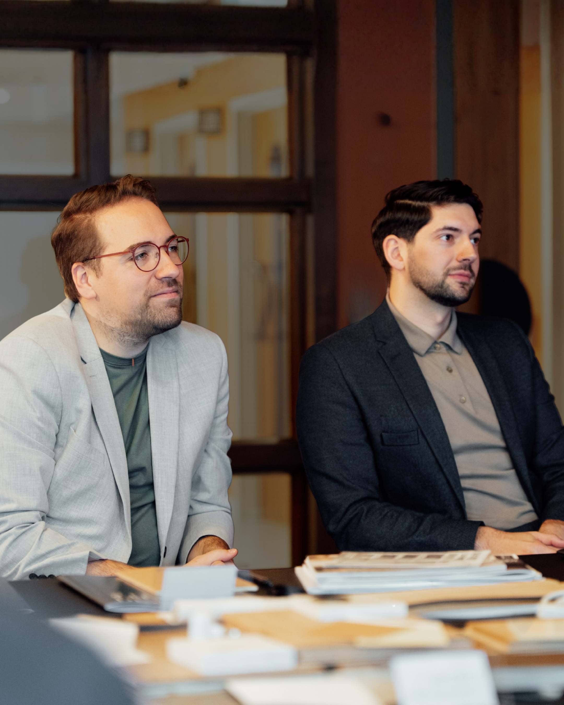 Photograph of Ryan Wenham and Marc Prats of Larsen Architecture