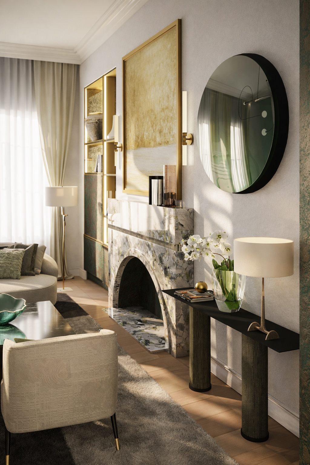 Romano Interior Architecture luxury living room Mayfair