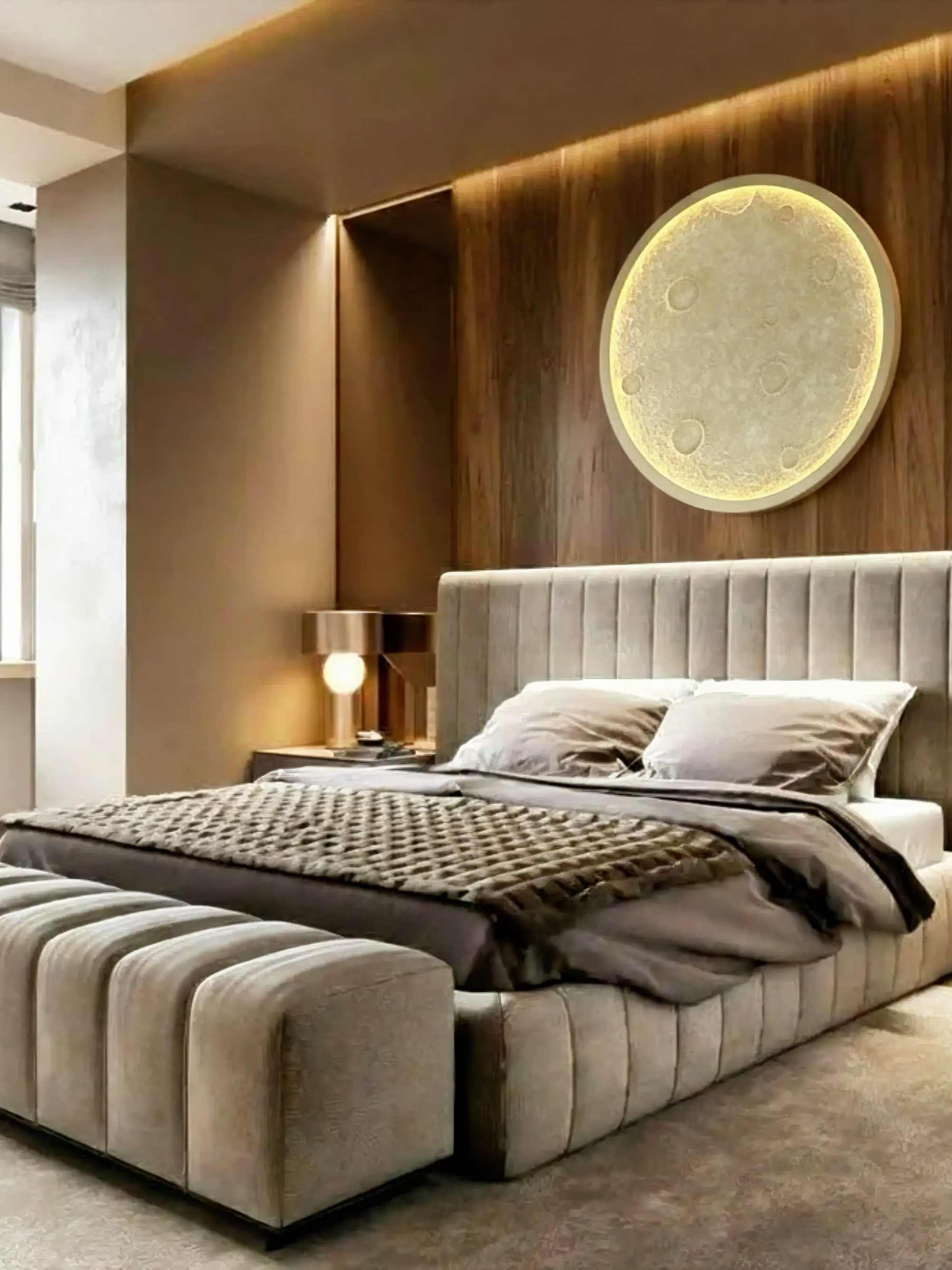 Handcrafted Moon Wall Light