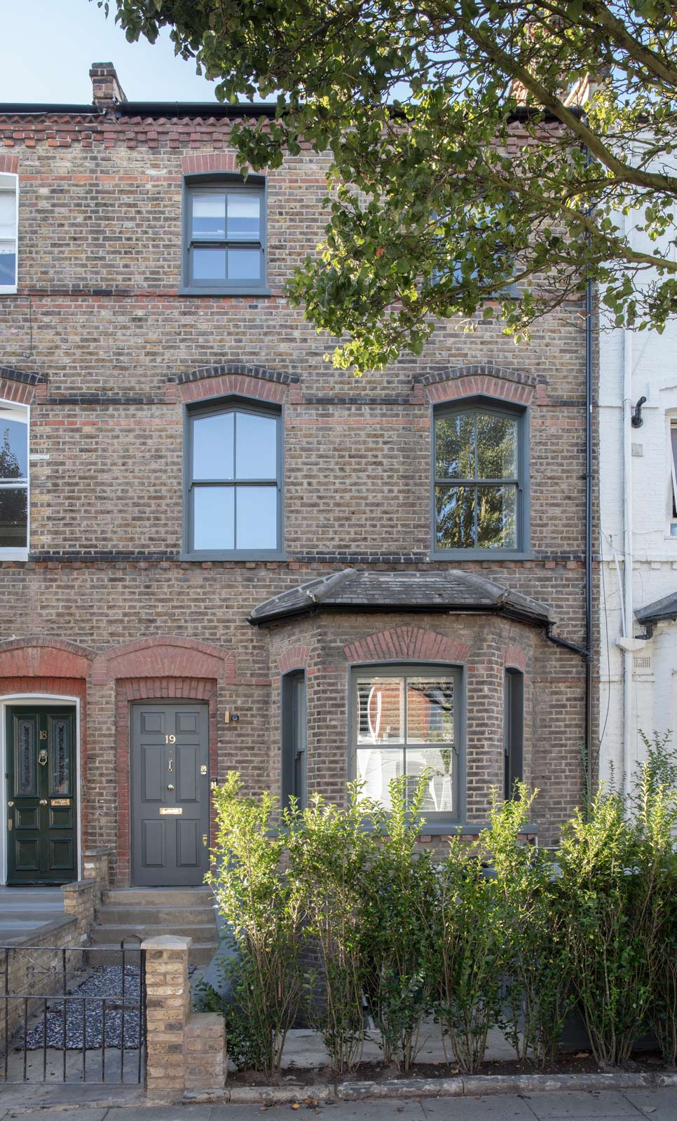 Front facade of an architect designed house in Brook Green, Hammersmith & Fulham