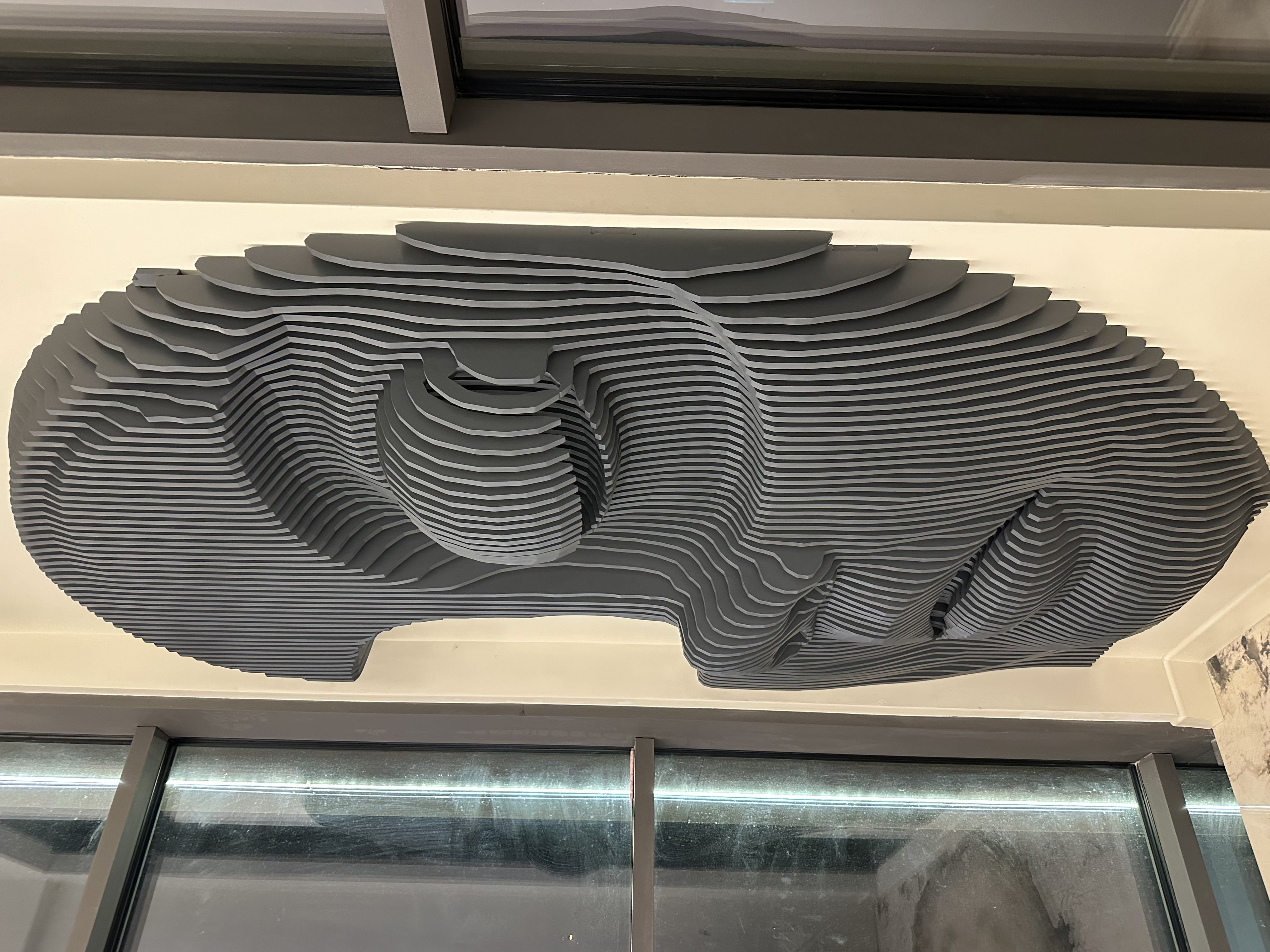 grey parametric decoration "FACE"