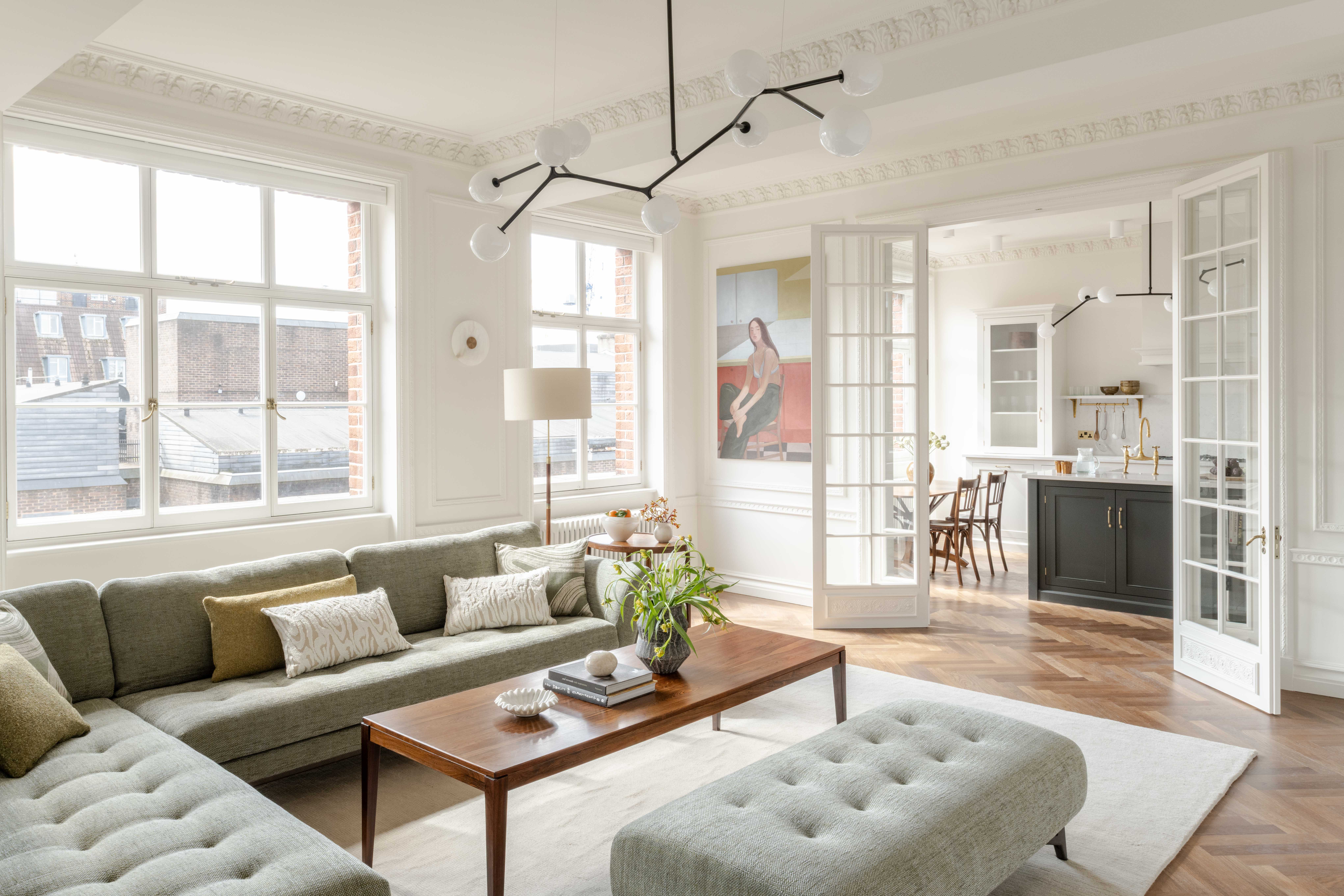 Living room and kitchen shot 