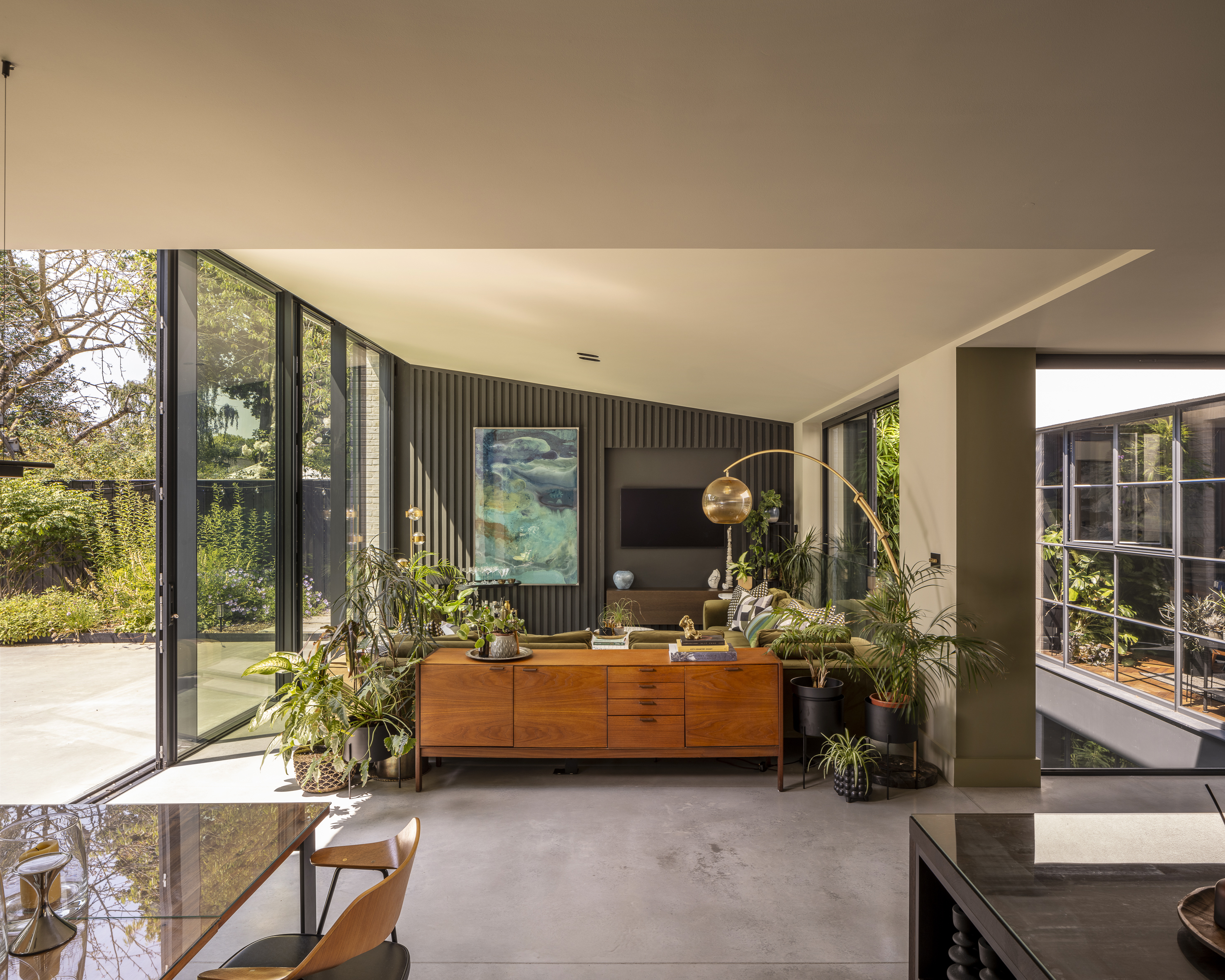 View accross the open lan space to the family lounge