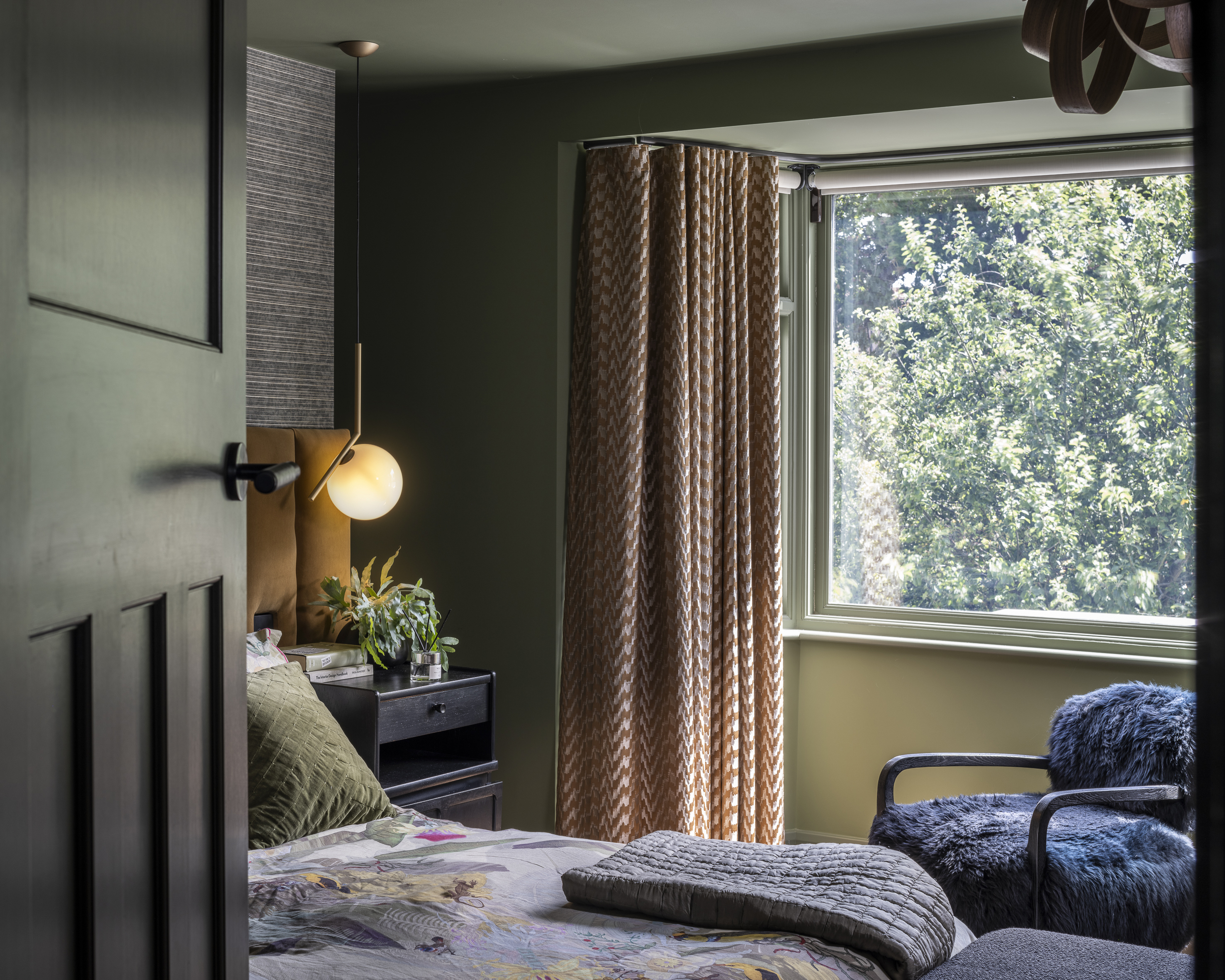 View into the master bedroom