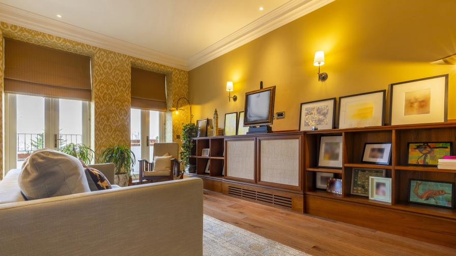 Master bedroom joinery and AC integration in a luxury property in Hampstead