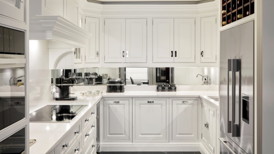 Air conditioning air terminals integrated into kitchen joinery