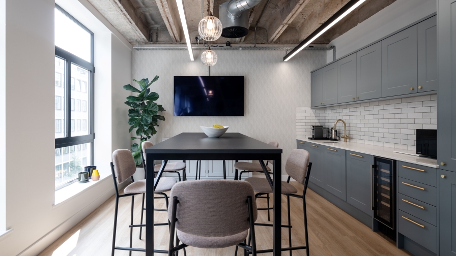 Pantry with pendant lighting